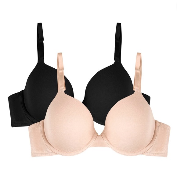 Fruit of the Loom Other - Women's Black and Cream Bra Set